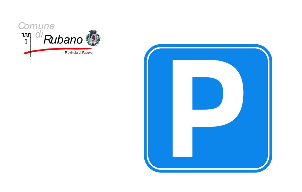 immagine grafica con il cartello blu "P" che indica parcheggio